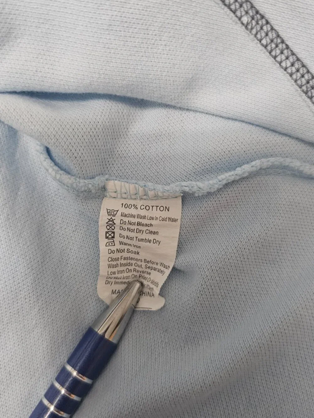 Hang Ten Women's Baby Blue Cotton Polo Shirt - Size Large - Picture 5 of 7